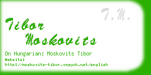 tibor moskovits business card